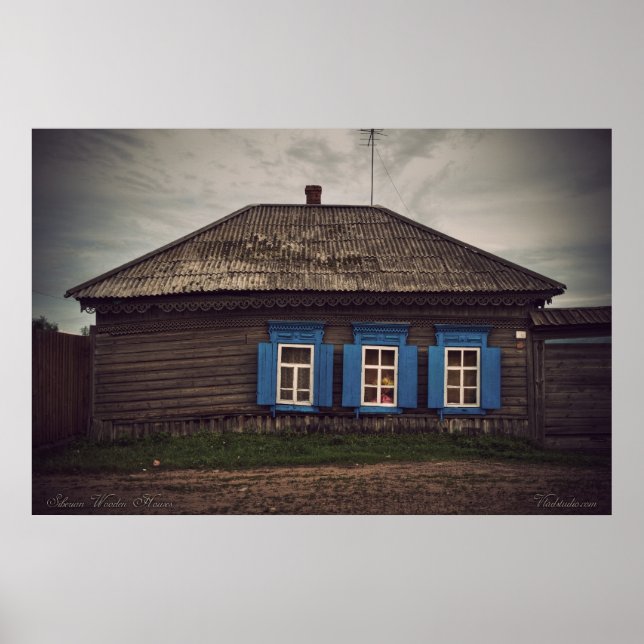 Sibirische Holzhäuser (Projekt von vladstudio.com) Poster (Vorne)
