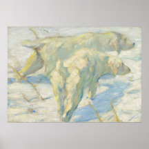Sibirische Hunde - Franz Marc, deutsches Kunstpost