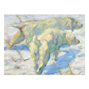 Sibirische Hunde im Schnee von Franz Marc Fotodruck
