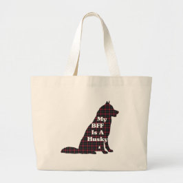 Sibirische HUSKY BESTE FREUNDIN Geschenke Jumbo Stoffbeutel
