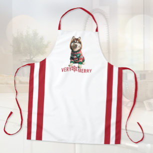 Sibirische Husky Holiday All-over Print-Schürze Schürze