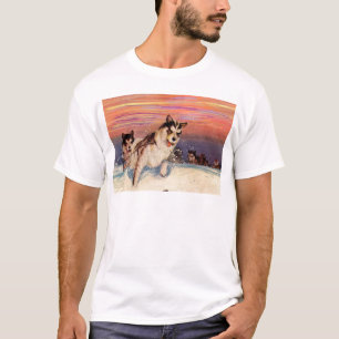 Sibirische Husky-Hunde in den 40er Jahren taten ih T-Shirt