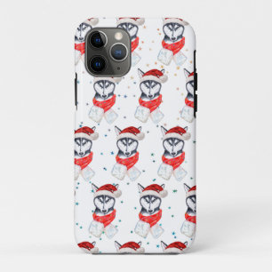 Sibirische Husky-Hunderasse Weihnachtssterne Case-Mate iPhone Hülle