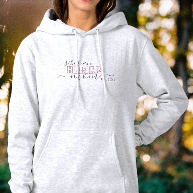 Sibirische Husky-Mama mit Jahr Hoodie (Von Creator hochgeladen)