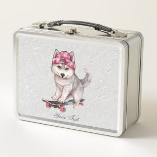 Sibirische Husky-Metal-Lunch Box Metall Brotdose
