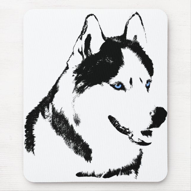 Sibirische Husky-Mousepad-Geschenke für malamute S Mousepad (Vorne)