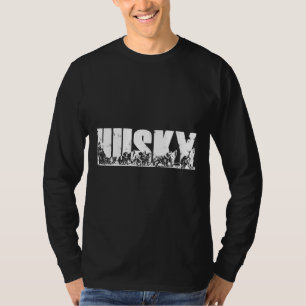 Sibirische Husky-Schlitten-Dog-Pack mit Eskimo T-Shirt