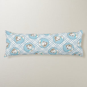 Sibirische Husky Welpenmalerei Copper Red Dog Art Seitenschläferkissen