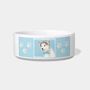 Sibirische Husky-Welpenmalerei - Original Hundesch Napf