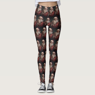 Sibirische Katze mit Weihnachtsmann Weihnachten Leggings