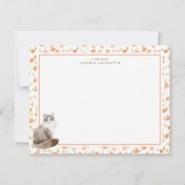 Sibirische Katze Personalisiert Stationery Mitteilungskarte