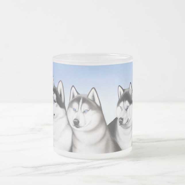 Sibirische Malamute-Schlittenhund-Tasse Mattglastasse (Mittel)