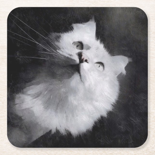 Sibirische Porträt-Untersetzer Rechteckiger Pappuntersetzer (Vorderseite)