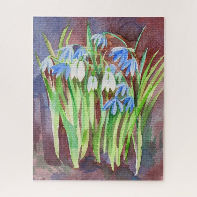 Sibirische Squill-Blue-Spring-Blume Puzzle (Vertikal)
