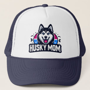 Sibirischer Geist nährt Liebe als Husky-Hund-Mama Truckerkappe