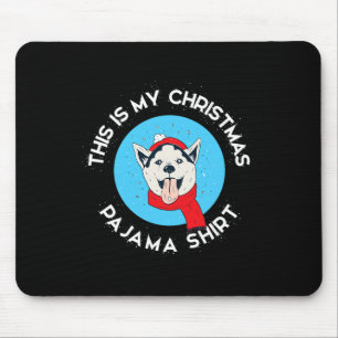 Sibirischer Husky Das ist mein Weihnachts-Schlafan Mousepad
