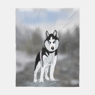 Sibirischer Husky Fleecedecke