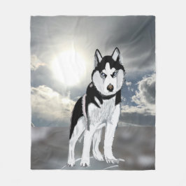 Sibirischer Husky Fleecedecke