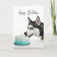 Sibirischer Husky Geburtstagstorteninspektor
