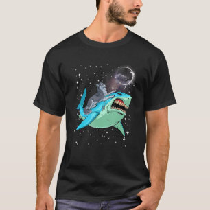 Sibirischer Husky Hai Jawsome Hund Weltraumgalax T-Shirt