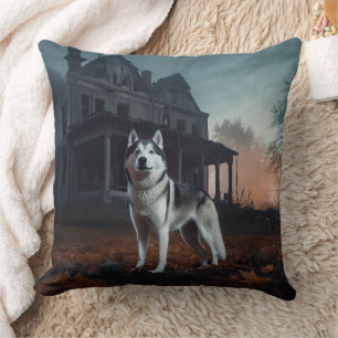 Sibirischer Husky Halloween Gruselig  Kissen