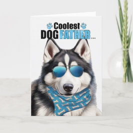 Sibirischer Husky-Hund Cooler Vater Vatertag Feiertagskarte