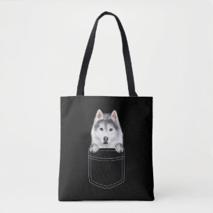 Sibirischer Husky-Hund in Pocket Funny Dog Lover