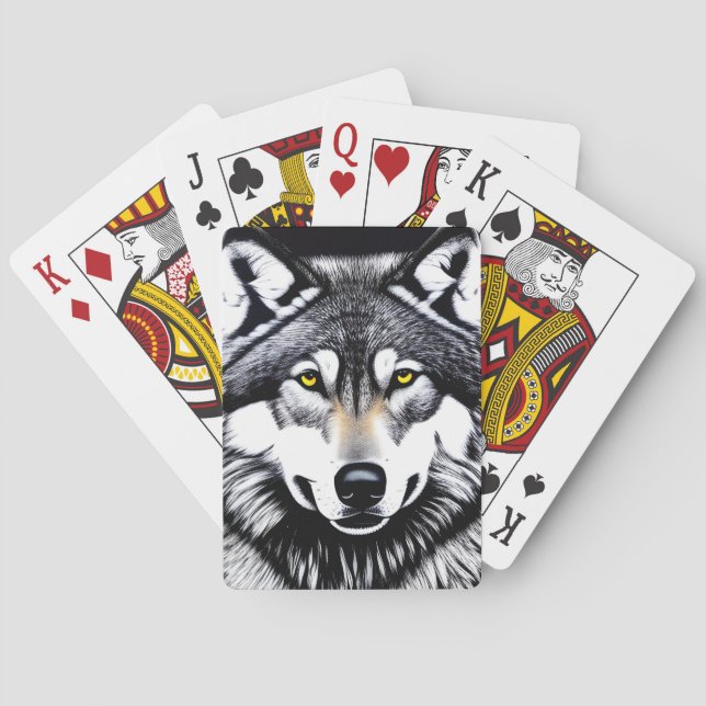 Sibirischer Husky Hund Spielkarten (Rückseite)