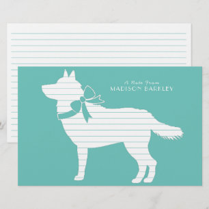 Sibirischer Husky-Hund-Welpe Malamut Briefpapier
