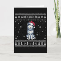 Sibirischer Husky-Hundefreunde Männer Frauen Santa