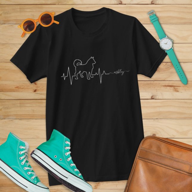 Sibirischer Husky ist Heartbeat T-Shirt (Von Creator hochgeladen)