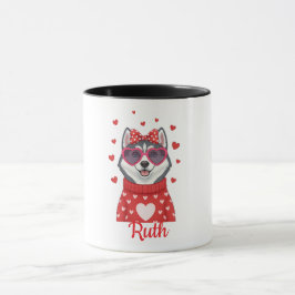 Sibirischer Husky-Kaffeebecher Valentinstag 2026 Tasse