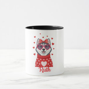 Sibirischer Husky-Kaffeebecher Valentinstag 2026 Tasse