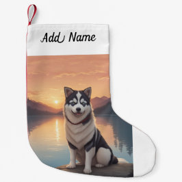 Sibirischer Husky Kleiner Weihnachtsstrumpf