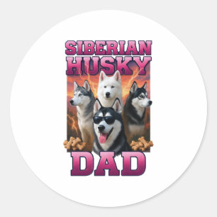 Sibirischer Husky Kopie Kopie Kopie Runder Aufkleber