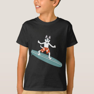 Sibirischer Husky Longboard Surfer T-Shirt