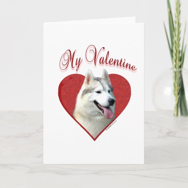 Sibirischer Husky mein Valentinsgruß Feiertagskarte (Vorderseite)
