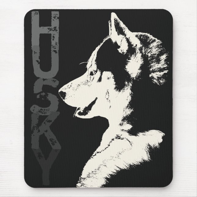 Sibirischer Husky Mousepad (Vorne)