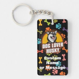Sibirischer Husky-Paw-Knochen Hunde Individuelle N Schlüsselanhänger