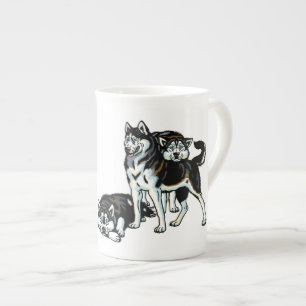 sibirischer Husky Prozellantasse