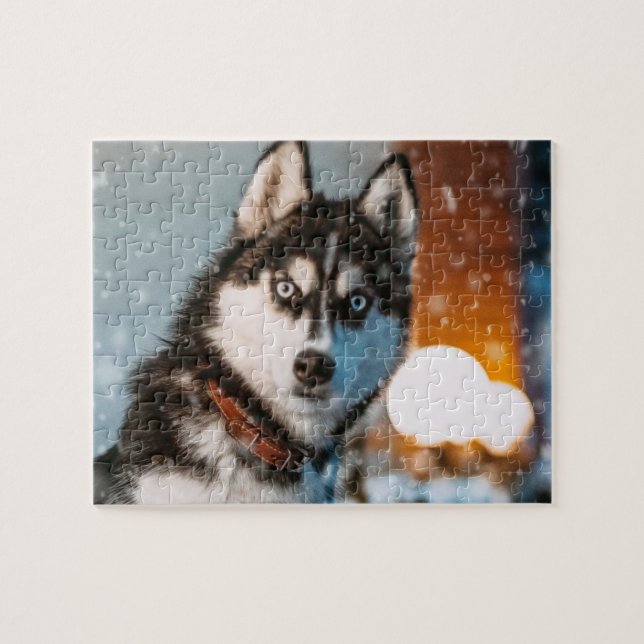 Sibirischer Husky Puzzle (Horizontal)