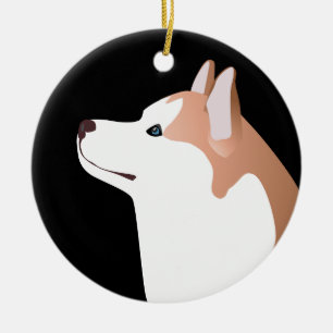 Sibirischer Husky - Rot - Muster für Zuchtvorlagen Keramik Ornament