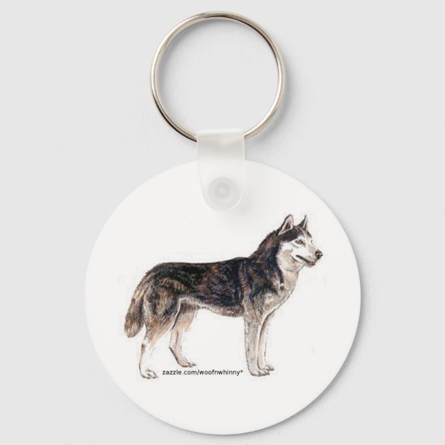 Sibirischer Husky! Schlüsselanhänger (Vorderseite)