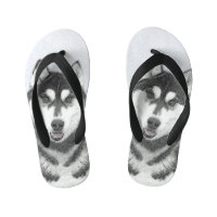 Sibirischer Husky (Schwarz und Weiß) Malerei Hunde