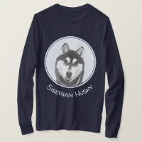 Sibirischer Husky (Schwarz und Weiß) Malerei Hunde