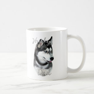 Sibirischer Husky (schwarz) Vater 2 Kaffeetasse