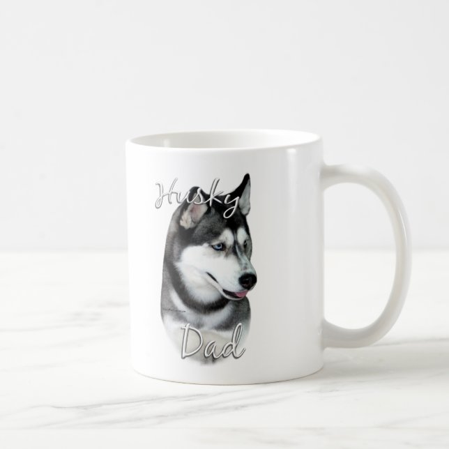 Sibirischer Husky (schwarz) Vater 2 Kaffeetasse (Rechts)