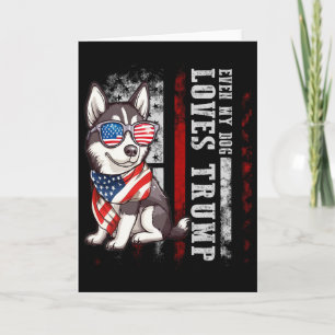 Sibirischer Husky, selbst mein Hund liebt Trump lu Karte