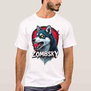 Sibirischer Husky Sibe Zombie-Hund Halloween Essen T-Shirt