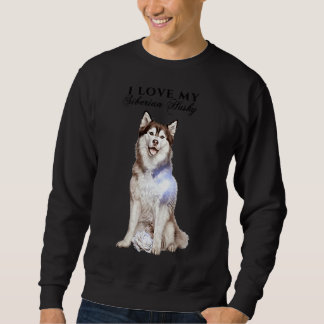 Sibirischer Husky und Rose Sweatshirt